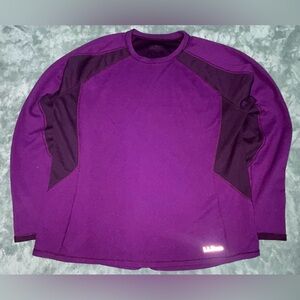 LL Bean Mid weight Long Sleeve Performance Shirt 100% Polyester Women’s L Reg